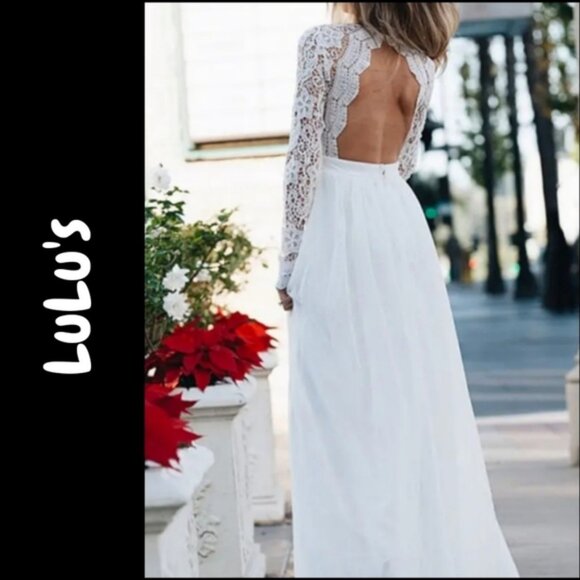 NWT boho lace Lulu's maxi dress - Picture 1 of 9